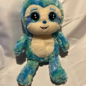 Russ Li'l Peepers Jade The Blue Sloth 12" Plush Stuffed Animal Soft Toy, Rare !